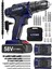 Alman V-Tech 58 V 5 Ah Çelik Motor Çelik Şanzuman Darbeli Şarjlı Çift Akülü Vidalama Matkap 1