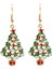 1 Çift Alaşım Renkli Noel Tema Moda Kanca Küpe Noel Ağacı 1