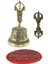 Tibet Budizm Tapınağı Bronz Dorje Vajra Bell Zil Çan Yüzükler 9.3 cm 1