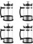 4x Paslanmaz Cam Fransız Basın Çay Espresso Kahve Makinesi Carafe 12 Oz 1-2cup 1
