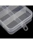 Temizle Plastik 10-Izgara Ayarlanabilir Takı Saklama Kutusu Vaka Craft Organizatör 13.2x6.8x2.3 cm 5