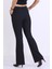 e-bizz store Kadın Yüksek Bel Ispanyol Paça Kumaş Siyah Pantolon