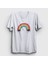 Unisex Beyaz Eyes Rainbow Gökkuşağı T-Shirt 1