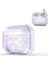 Apple Airpods Pro Için Kontrast Renkli Dörtgen Desenli Kılıf - Mor (Yurt Dışından) 1