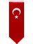 Türk Masa Bayrağı Direksiz 8,5 x 25 cm 1