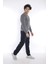 Erkek Spor G3 Melanj (Koyu Gri) Kışlık Sweatshirt Takım, 3 İplik (İçi Şardonlu) Kumaş - A3053 3