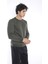 Erkek Spor Haki Kışlık Sweatshirt Takım, 3 İplik (İçi Şardonlu) Kumaş - A3053 4