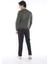 Erkek Spor Haki Kışlık Sweatshirt Takım, 3 İplik (İçi Şardonlu) Kumaş - A3053 5