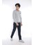 Erkek Spor G2 Melanj (Açık Gri) Kışlık Sweatshirt Takım, 3 İplik (İçi Şardonlu) Kumaş - A3053 1