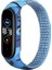 Gregoss Xiaomi Mi Band 3 4 5 6 Hasır Kumaş Örgü Spor Kamuflaj Desenli Kordon Kayış Mavi 1