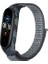 Gregoss Xiaomi Mi Band 3 4 5 6 Hasır Kumaş Örgü Spor Kamuflaj Desenli Kordon Kayış Strom Gri 1