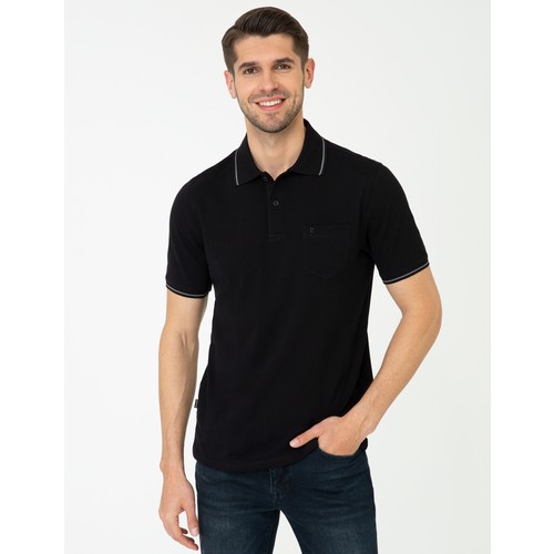Pierre Cardin Siyah Regular Fit T-Shirt 50252470-VR046