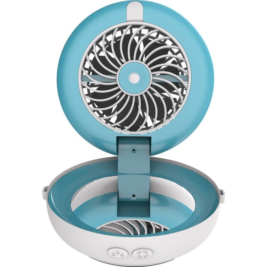Generic Taşınabilir 3 Hız Masa Fan ile Kompakt Ayna (Yurt Dışından)