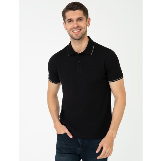 Pierre Cardin Siyah Slim Fit T-Shirt 50252448-VR046