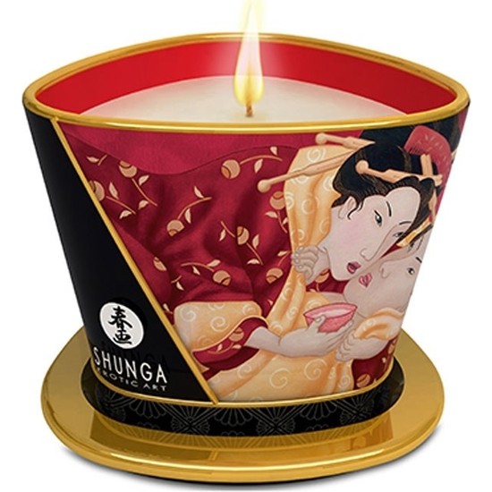 Shunga Massage Candle Sparkling Strawberry Wine 170 ml