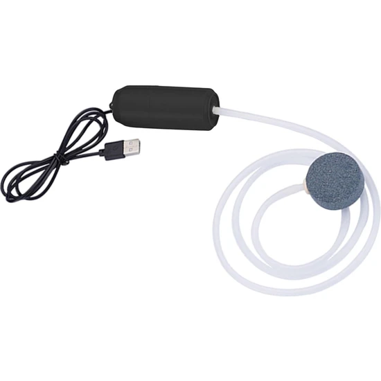 Baosity Taşınabilir USB 5V Akvaryum Oksijen Hava Pompası - Siyah (Yurt Dışından)