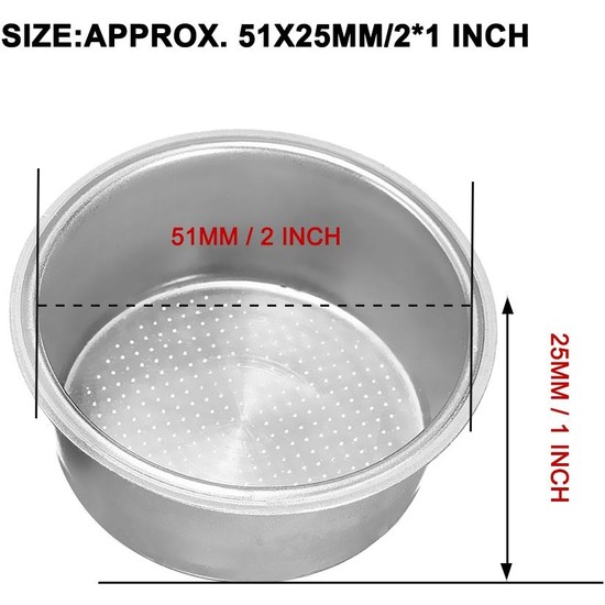 B Baosity 2x 51MM Paslanmaz Çelik Delonghi Için Basınçsız Fiyatı