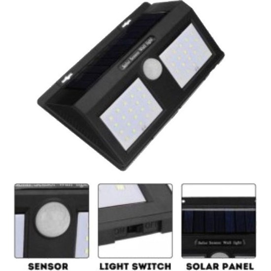 Cata CT7331 30W Ledli Solar Bahçe Duvar Aplik Şarjlı Beyaz Fiyatı