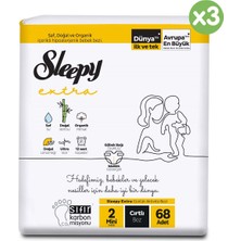 Sleepy Extra Günlük Aktivite Avantajlı Paket Bebek Bezi 2 Numara Mini 204 Adet