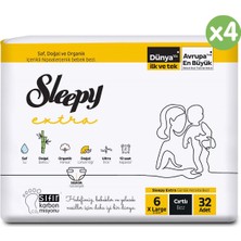 Sleepy Extra Günlük Aktivite Ultra Paket Bebek Bezi 6 Numara Xlarge 128 Adet