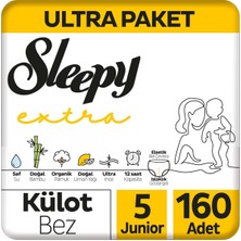 Sleepy Extra Günlük Aktivite Ultra Paket Külot Bez 5 Numara Junior 160 Adet