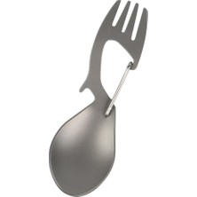 3-In-1 Çok Fonksiyonlu Spork Açık Sofra Gereçleri Kaşık Sırt Çantası Titanyum Alaşımları Için