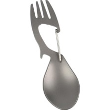 3-In-1 Çok Fonksiyonlu Spork Açık Sofra Gereçleri Kaşık Sırt Çantası Titanyum Alaşımları Için