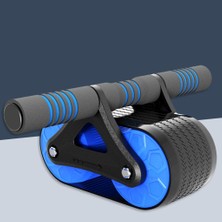Ab Egzersiz Tekerlek Çekirdek Egzersiz Makinesi Çift Tekerlek Ev Eğitimi Mavi