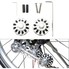 Bisiklet Zinciri Gergi Rulo Zincir Gerginlik Ayarlayıcı Tekerlekler Kasnak Gümüş