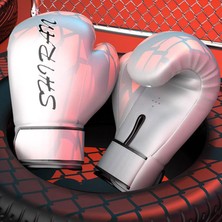 Boks Eldiveni Sparring Pu Deri Kickboks Delme Çanta Mitts 10OZ_WHITE