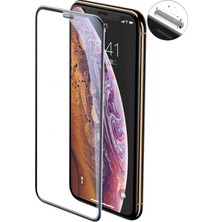 Ekolaks Apple Iphone Xs Max Ekran Koruyucu Toz Önleyici Ahize Korumalı Full Kaplayan 9d Kavisli Cam