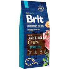 Brit Premium By Nature Sensitive Kuzu Etli Pirinçli Yetişkin Köpek Maması 15 kg
