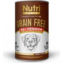 Nutri Canin Geyik Etli Patatesli Tahılsız Yetişkin Köpek Konservesi 400 gr