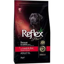 Reflex  Plus Orta ve Büyük Irk Kuzu Etli Yetişkin Köpek Maması 3 kg