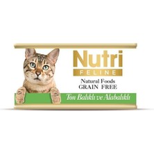 Nutri Feline Ton Balıklı ve Alabalıklı Tahılsız Yetişkin Kedi Konservesi 85 gr