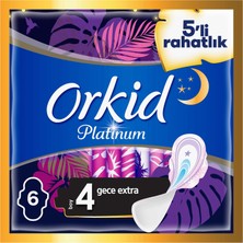 Orkid Platinum Gece Extra 6 Adet Tekli Paket Hijyenik Ped