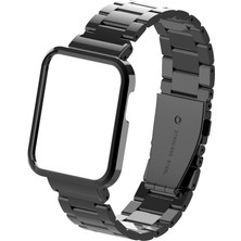 Sunsky Xiaomi Mi Watch Lite Için Metal Kordonlu Saat / Redmi Saat Siyah (Yurt Dışından)