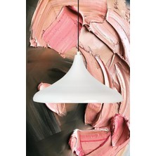 Bamyum 45 cm Çaplı Bamyum Champion Xl Beyaz Avize Tekli Sarkıt Lamba Cafe Restoran Salon Mutfak Avizeleri