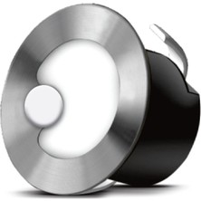Ack AH07-00604 0.85W Sensörlü Yuvarlak LED Merdiven ve Duvar Armatürü 3000K Günışığı