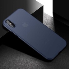 noktaks - Apple iPhone X - Kılıf 1.Kalite Mat Ultra İnce PP Kapak - Lacivert