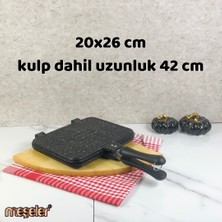 Meşeler Ocak Üstü Granit Döküm  El Tost ve Çok Amaçlı Grill Tava 26 cm