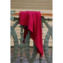 Losyana Bambu Kraş Eşarp Bordo