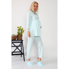 Lohusa Hamile 2603 Turkuaz Lohusa Pijama