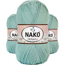 Nako 3 Adet Pırlanta Amigurumi El Örgü Ipi Yünü Çağla Yeşili 12297