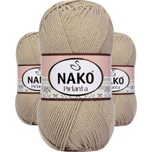 Nako 3 Adet Pırlanta Amigurumi El Örgü Ipi Yünü Bej 6742