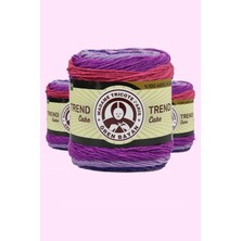 Ören Bayan 3 Adet Trend Cake Batik Ebruli El Örgü Ipi 631