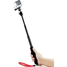 Gplus GP54 Gopro 10 Eken H9R Sjcam SJ5000 SJ4000 Sj6 Sj7 Aksiyon Kamera Uyumlu 50 cm Kademeli Açılabilir Mopod Selfie Çubuğu