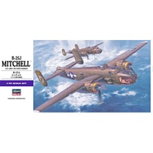 Hasegawa E16 00546 1/72 B-25J Mitchell Savaş Uçağı Demonte Plastik Maketi