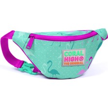 Coral High Kids Su Yeşili Flamingo Desenli Bel Çantası 22571