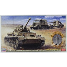 Hasegawa 30046 1/72 Rommel Afrika Korps (1/32 Metal General Figürü Hediyeli) Askeri Araç Maket Seti